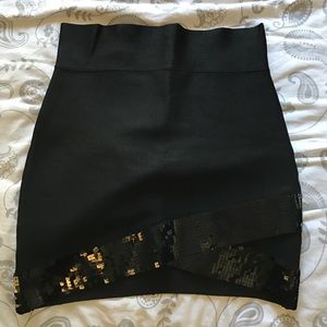 BCBG bandage skirt with sequin detail